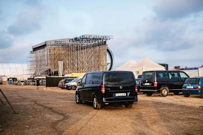 Llegando a la zona de backstage