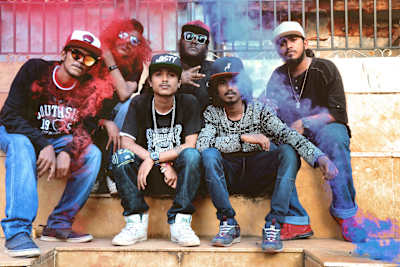 7Bantai'Z at the steps near Sion Circle that served as their birthplace as artists.