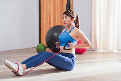 Resistance Band Low Row弹力带坐姿划船