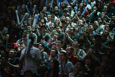 A crowd photo from The International 2018.