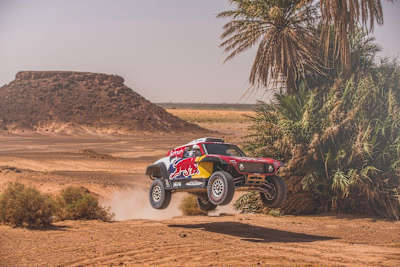The new X-raid MINI JCW Buggy for the 2020 Dakar Rally being tested in Morocco, September 2019