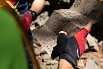 Mapa zawodów enduro na orientacje - kocioł bimbru