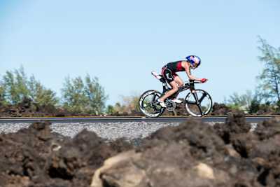 20 years later: Natascha during the cycling competition in Hawaii.