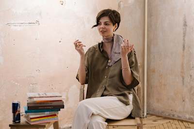 Катерина Носко. Фото зроблені у галереї The Naked Room