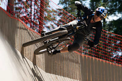 Wallride von Rene Wildhaber im Bikepark Flumserberg