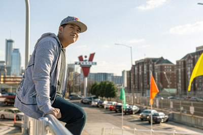 Hoa "Anakin" Luu gets his picture taken in Atlanta, Georgia, USA on January 30, 2020