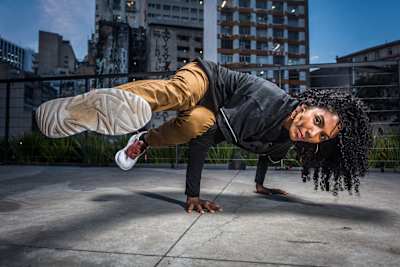 B-Girl Fabgirl poses for a portrait before Red Bull BC One Brazil Cypher in Sao Paulo, Brazil on June 08, 2018