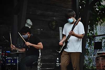 Horse Lords, saxophonist and percussionist Andrew Bernstein, bassist and computer music handler Max Eilbacher