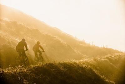 Herbstsonne beim Biken in Verbier