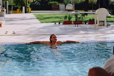 N0tail relaxes in the pool as he plans the future of OG at his house in Lisbon, Portugal during the filming of Esports unfold