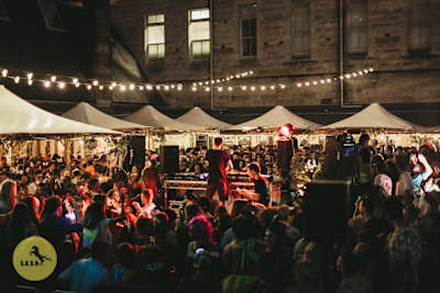 A scene from the house music party S.A.S.H By Day in Sydney.