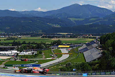 Widok na tor F1 Red Bull Ring w Austrii