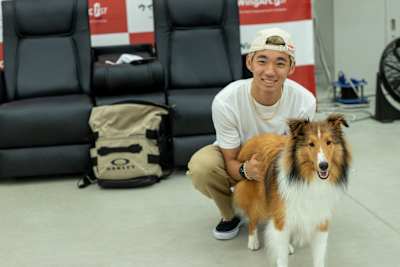 中村輪夢と愛犬のペグ