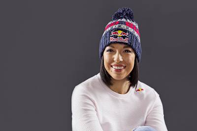 Grace Short wears a Red Bull beanie