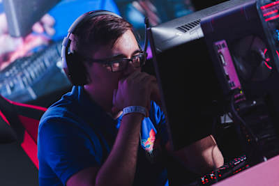 Participant performs during the Red Bull R1v1R Runes in Moscow, Russia