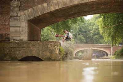 Ben Leclair wakeboarding prior to his injury in 2016. 