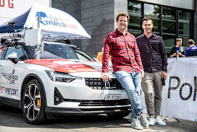 Marc Berthod vor seinem Start im Catcher Car