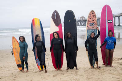The women’s competitors during A Great Day in the Stoke.