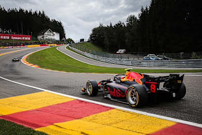 Jehan Daruvala racing at Spa-Francorchamps in 2020