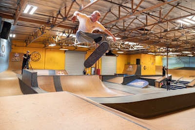 Jake Wooten performs a tre flip at Red Bull Solus