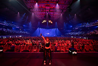 Badmómzjay & Crowd at Red Bull Soundclash in Dortmund Westfalenhalle, Germany on May 19, 2022
