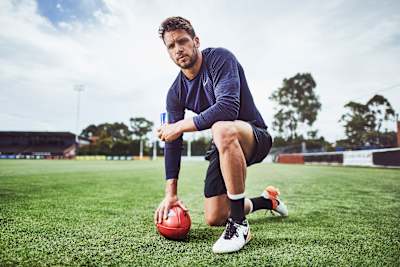 Travis Boak posing on the field