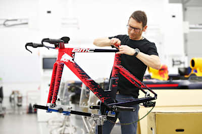 Working On The BMC Bike Frame