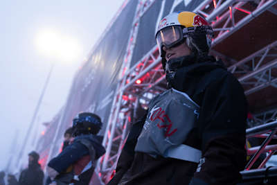 Maddie Mastro at the Laax Open in Laax, Switzerland on January 21, 2023. 