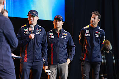 Red Bull Racing 2023: os titulares Verstappen e Pérez e o reserva Ricciardo
