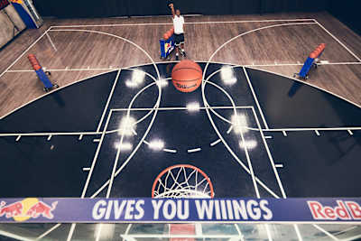 Chris Matthews AKA Lethal Shooter plays basketball at The Dstrkt, in Los Angeles, California, USA on 31 January, 2022.  
