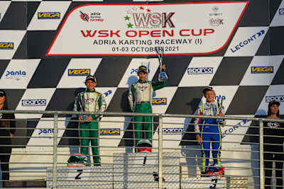 WSK Open Cup Series OKJ Championship Podium in Adria, Italy