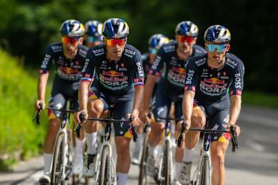 Red Bull - BORA - hansgrohe's Tour the France squad on a training ride