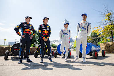 Drivers getting ready to race