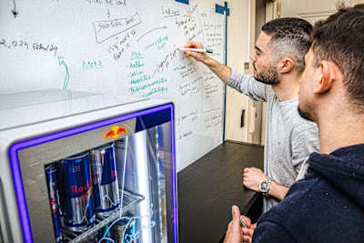 Diogo Ramos and Sebastiao Perestrelo at Red Bull Basement 2022 in Lisbon.