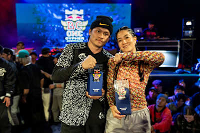 Winners B-Boy Vinh and B-Girl Mags at Red Bull BC One Australia
