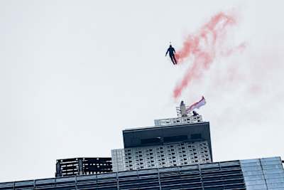 Frederic Fugen Jumping Off the Tallest Building in the Southern Hemisphere