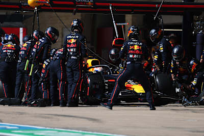 Verstappen kerékcsere Austinban