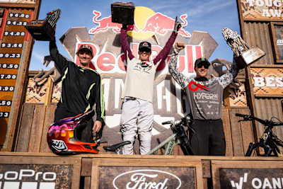 Winners Hayden Zablotny, Thomas Genon, and Tom Van Steenbergen