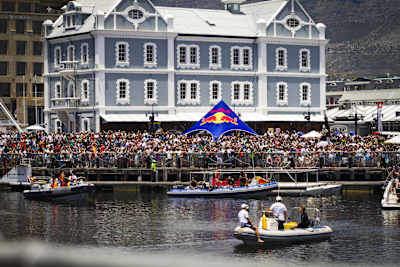 Spectators attend  Red Bull Flugtag at the V&A Waterfront in Cape Town