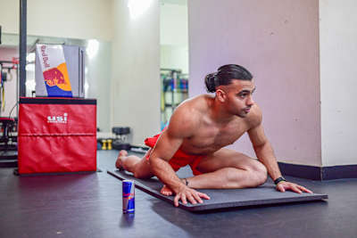 Mann's training sessions in the gym