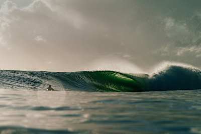 A barrel at Burleigh Heads in Queensland, Australia.