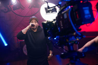 Styles p at Red Bull's recording studio.