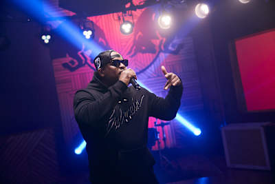 Sheek Louch at Red Bull's recording studio.
