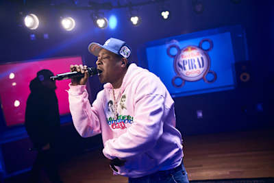 Jadakiss recording Red Bull Spiral.