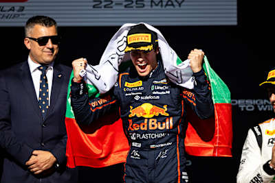 Nikola Tsolov #12 Campos Racing počas 4. kola šampionátu FIA Formula 3 na okruhu v Monaku v Monte Carle 22. - 25. mája 2025.