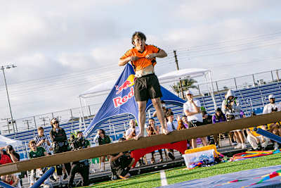Michael Reeves during his gymnastics routine at Streamer Games