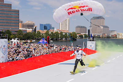 Mike Brewer arrives at Red Bull Flugtag in Dallas, Texas