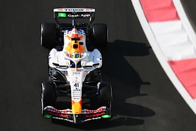 Arvid Lindblad driving the VCARB 02 during F1 Testing in December 2025