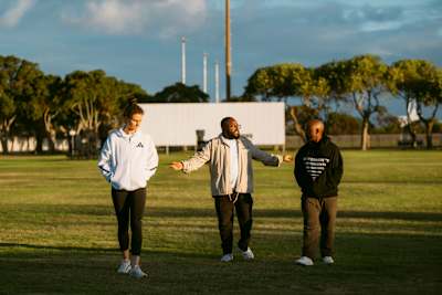 Laura Wolfaartd, Eugene Khoza and Temba Bavuma film What We Know Episode 4 for adidas in Cape Town, South Africa, on 7 May 2026