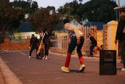 Laura Wolvaardt takes part in street cricket during filming of What We Know Episode 4 in Cape Town, South Africa, on 7 May 2026 for Season 1